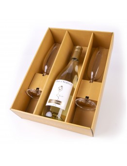 Víno z Kobylí Dárkový set Müller Thurgau + 2 skleničky 